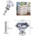 Miniatyrbilde 3 av 5: 10 stk krystall skuffeknapper kommode møbelknapper sink legering