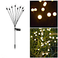 Miniatyrbilde 2 av 5: Solcellelys Utendørs, 2 Pakker 8 LED Sol-Glødormer Lys for Hage