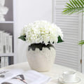 Miniatyrbillede 2 af 5: Kunstig hortensia blomst, 5 stk. enkelt lang silkestilk 6,3