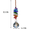 Miniatyrbilde 5 av 5: 30mm Lysekronkrystaller Ball Prismer Regnbue Oktogon Chakra Sunc