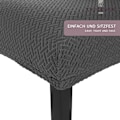 Miniatyrbilde 2 av 5: 4-delt elastisk flanellstoltrekk / antrasitt / svingstol c