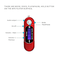 Miniatyrbillede 3 af 5: Bærbar USB mp3-afspiller med sort digitalt LCD-display