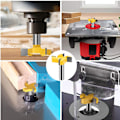 Miniatyrbild 4 av 5: Planer Bit, 12,7 mm skaftfräs, planfräs, plattfräs, träfräs, T-formad fräs, för ytträbearbetning B