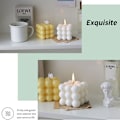 Miniatyrbild 3 av 5: Doftljus i Kubform - Vit - 4-pack