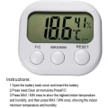 Miniatyrbild 4 av 5: 1 X Digital LCD Termometer Utomhus Inomhus Hygrometer Humidi