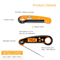 Miniatyrbild 5 av 5: Digital kötttermometer (orange) – Snabb stektermometer, Accu