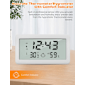 Miniatyrbild 3 av 5: Multifunktions termometer hygrometer väckarklocka, digital klocka