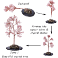 Miniatyrbilde 3 av 5: Akvamarin tre krystall penger tre for chakra healing Feng Shui F