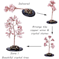 Miniatyrbillede 3 af 5: Lilla krystalpengetræ til chakrahealing Feng Shui-formue Go
