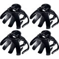 Miniatyrbillede 1 af 5: 4 store blæksprutteclips (sort, 8 cm) skridsikre edderkoppehårsnåle Octo