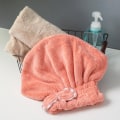Miniatyrbild 3 av 5: 3 stycken korallfleece torrt hår handduk, torrt hår mössa, bibulou