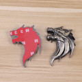 Pikkukuva 3 / 5: 2 kpl 3D Metal Wolf Head Auton Tarra ja Decal Badge Badge Reflec