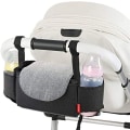 Miniatyrbild 4 av 5: (Svart) Baby Buggy Organizer Barnvagn Barnvagn Mugghållare Väskor Mamma