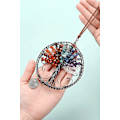 Pikkukuva 3 / 5: 7 Chakra Reiki Healing Crystal Tree of Life Ornament Line Quartz