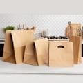 Pikkukuva 4 / 5: Luonnolliset 11\" x 6\" x 11\" stanssatut kassi [100 kpl] Kraft