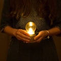 Miniatyrbild 5 av 5: (Svart) Retro Glödlampa Sänglampa, Kreativ Uppladdningsbar USB Nattlampa, Gammaldags LED Bordlampa, Sovrumsbord Dekoration