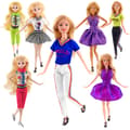 Barbie modekostym, 7 delar, 7 dockaccessoarer, för ch