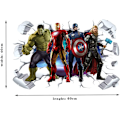 Miniatyrbillede 5 af 5: For Super Hero Wall Decal 3D Gem Wall Stickers Fjernelse