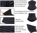 Miniatyrbillede 3 af 5: Sort-Unisex Elastisk Halsvarmer, Rørformet Halsvarmer Hurtigtørrende