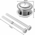 Miniatyrbilde 3 av 5: 2 stk 38mm toalett trykknapper dobbel spyling standard knapp krom S