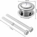 Pikkukuva 3 / 5: 2 kpl 38 mm:n WC-painikkeet kaksoishuuhtelu vakiopainike kromi S
