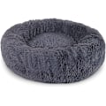 Miniatyrbillede 1 af 5: (S) 40 cm Ø Mørkegrå Rund Kurv Hundeseng Katteseng Donut