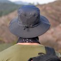 Miniatyrbillede 4 af 5: Solhat Mænd Kvinder Udendørs Anti UV Spand Hat Safari Rejse Cap