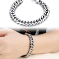 Miniatyrbillede 5 af 5: Armbånd i rustfrit stål, Cuban Chain, til mænd