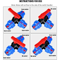 Miniatyrbillede 3 af 4: Afspærringskugleventil, 32mm Hurtigkobling Trevejs Kugleventil PVC PE Rør Hurtigkobling T-stik (Størrelse: 32mm)