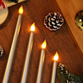Miniatyrbillede 5 af 5: Sølv LED stearinlys juleferie bryllup fødselsdag