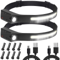 Miniatyrbilde 1 av 5: Hodelykt, 2 stk. Super Bright Motion Sensor LED Hodelykt, 3