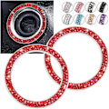 Miniatyrbillede 1 af 5: Push Start Knap Bling Ringe Auto Bil Motor Start Stop Knap