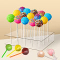 Pikkukuva 3 / 5: Lollipop-pidike 4 kappaletta Akryyli Cake Pops -teline 15 reikää Tran