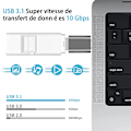 Miniatyrbilde 2 av 5: USB 3.1 til USB C-adapter, høyhastighetsoverføring, USB C hann til US