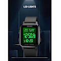 Miniatyrbillede 3 af 5: Afslappet Digital Multifunktionelt Armbåndsur med Nedtællingstimer og LED-lys 50M Vandafvisende (Black)