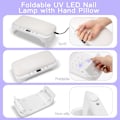 Miniatyrbild 2 av 5: UV-gellampa för naglar med armstöd: UV LED-lampa för gellack med UV-handskar - 4 timer, hopfällbar med H
