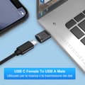 Miniatyrbillede 3 af 5: USB C hun til USB han adapter, Type C opladerkabel stik