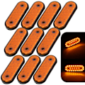Miniatyrbilde 4 av 4: 10 stk 12V sidemarkering gult 20LED markeringslys sidemarkering LED Trusk-lampe pickup lastebil sidemarkeringlys for lastebil