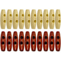 Miniatyrbillede 1 af 5: Træ Toggle Knapper Olivenformet Træ Frakke Knapper 50stk 3cm til