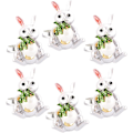 Miniatyrbillede 1 af 5: 6 stk. Kanin Servietringe Påske Tema Servietringe Påske Stof