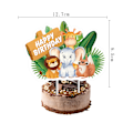 Miniatyrbillede 2 af 4: 26 stk. Jungle Dyre Dekorationer, Fødselsdagskage Toppers, Cupcake Indsættelse J