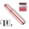 Miniatyrbillede 1 af 5: Elektrisk neglefil i rosaguld, bærbar elektrisk manicure