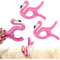 Miniatyrbillede 3 af 5: 2 stk. Flamingo håndklædeklemmer Stærk strandstol håndklædeklemmeholder