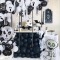 Miniatyrbilde 6 av 7: Halloween Ballong Girlander Kit, 135 stk Svart Hvit Latex Ballonger