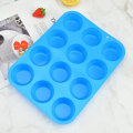 Miniatyrbilde 3 av 5: 12 hull silikon kakeform, non-stick marfin cupcake bakeform