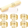 Miniatyrbilde 1 av 5: (6 STK-Spiral) Serviettringer og -holdere, 6 stk Serviettring i metall