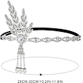 Pikkukuva 2 / 5: 20-luvun pääpanta, 20-luvun Gatsby-kruunu, pääpanta, Gatsby Flapper Vintage