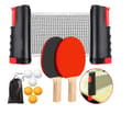 Bärbart Pingis Set | Bordtennis Set med Flexibelt Nät