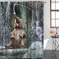 Miniatyrbillede 2 af 5: Polyester bruseforhæng 180 x 200 cm badeværelser med kroge, mild