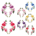 Miniatyrbilde 1 av 4: 7 stykker broderte blomsterlapper sy på lapper roselapp for